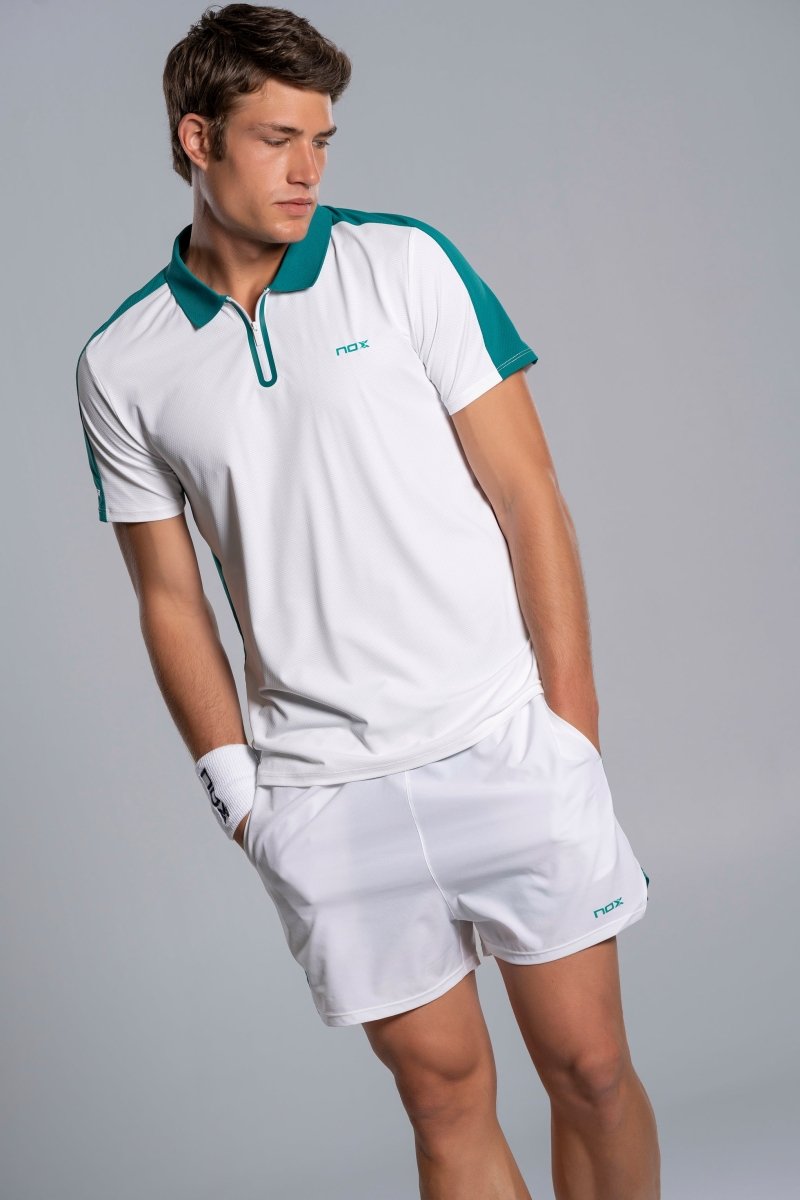 Polo Hombre PRO White/Ivy Green - NOXhombrePolo