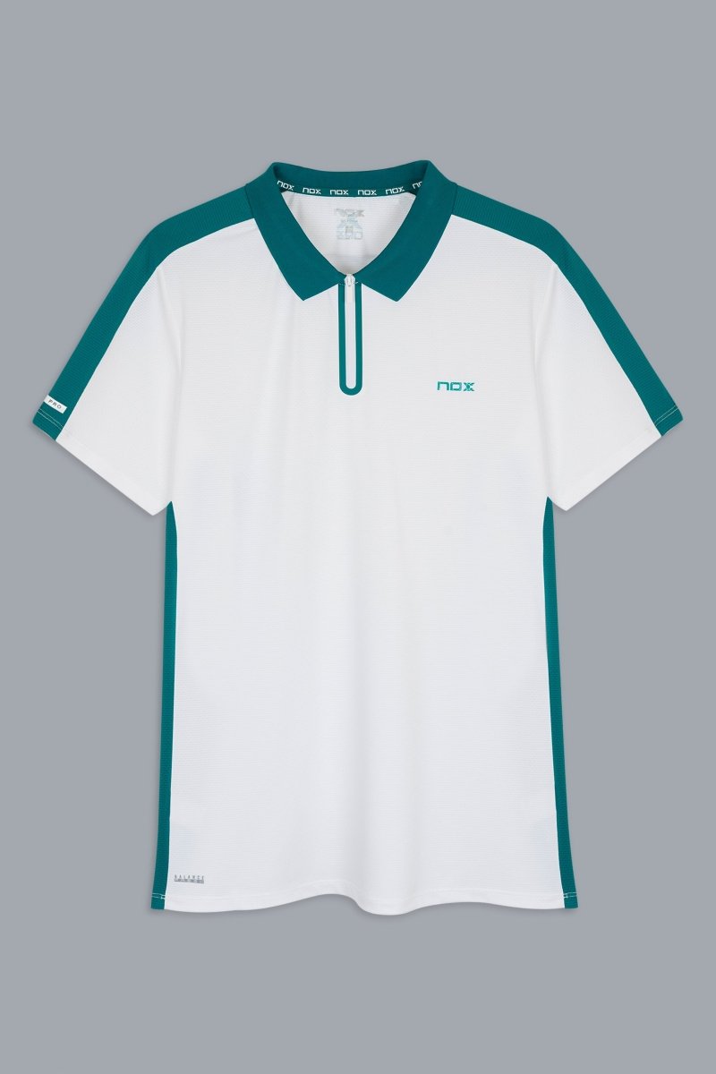 Polo Hombre PRO White/Ivy Green - NOXhombrePolo