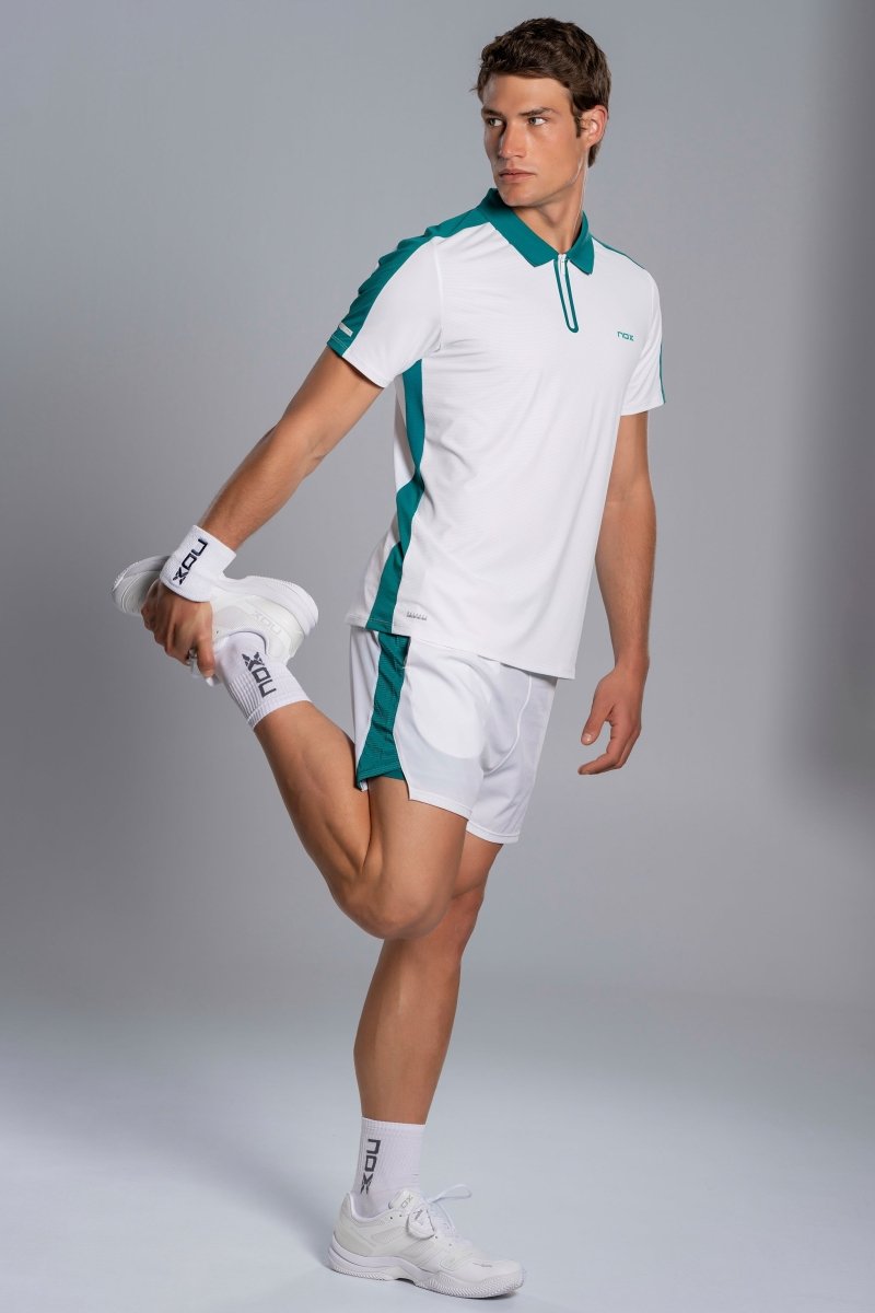Polo Hombre PRO White/Ivy Green - NOXhombrePolo