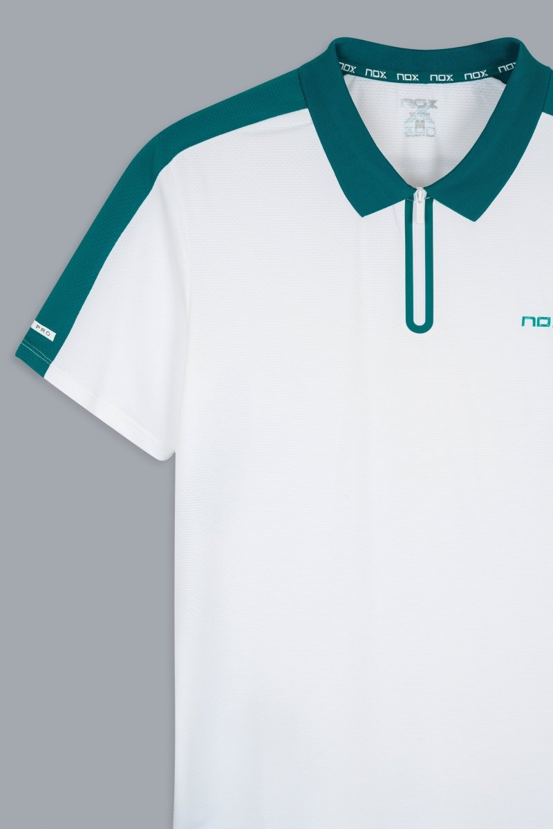 Polo Hombre PRO White/Ivy Green - NOXhombrePolo