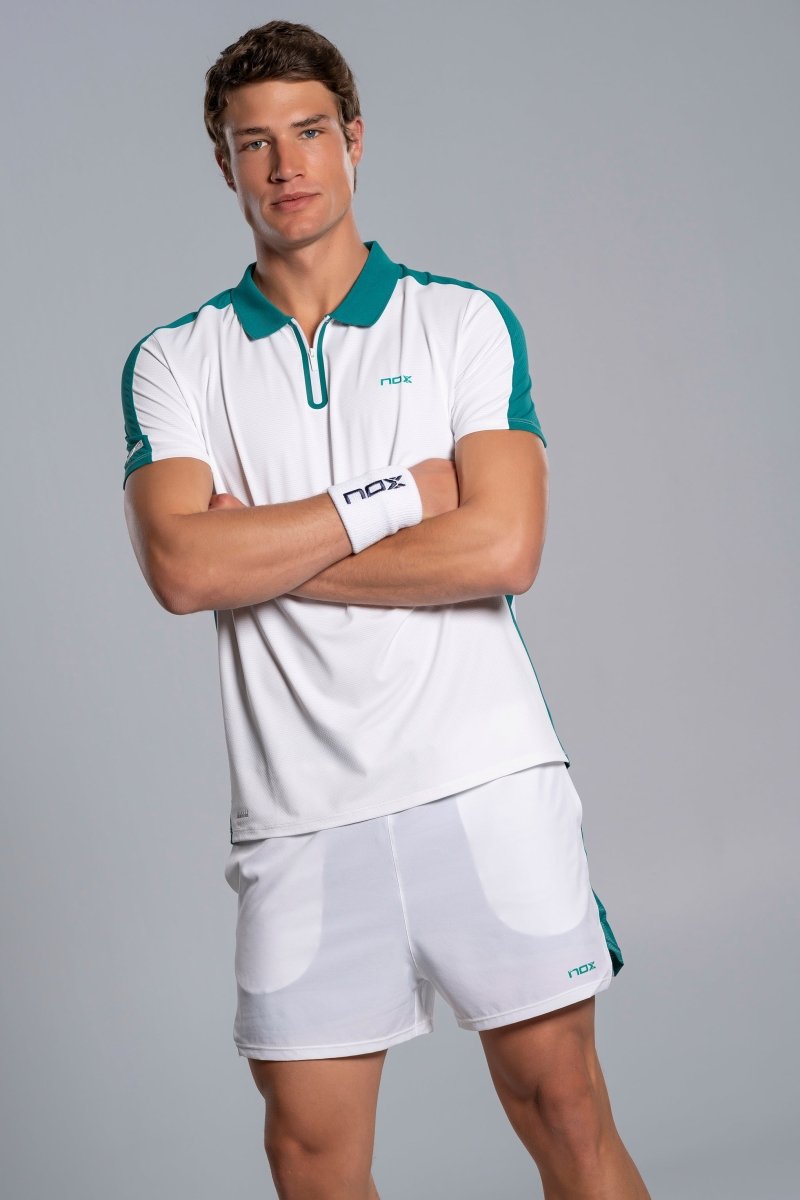 Polo Hombre PRO White/Ivy Green - NOXhombrePolo