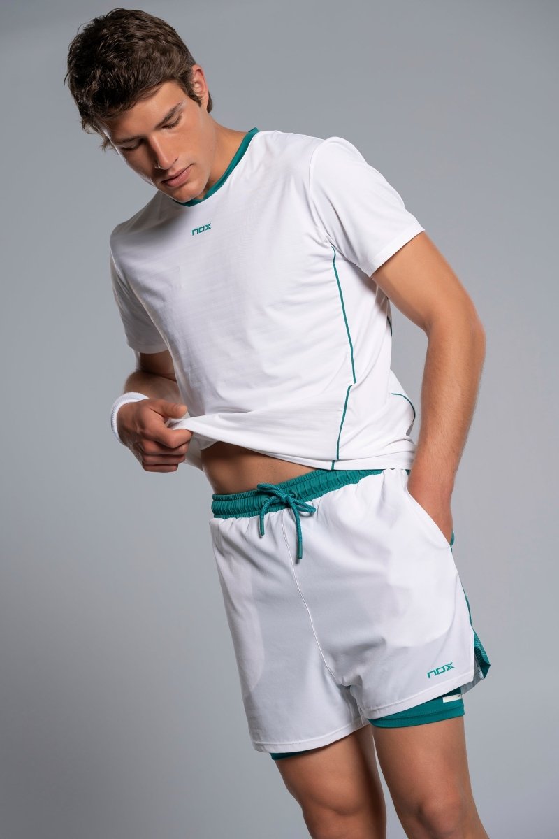 Short Hombre PRO White/Ivy Green - NOXhombreShorts