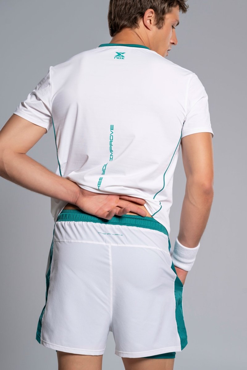Short Hombre PRO White/Ivy Green - NOXhombreShorts