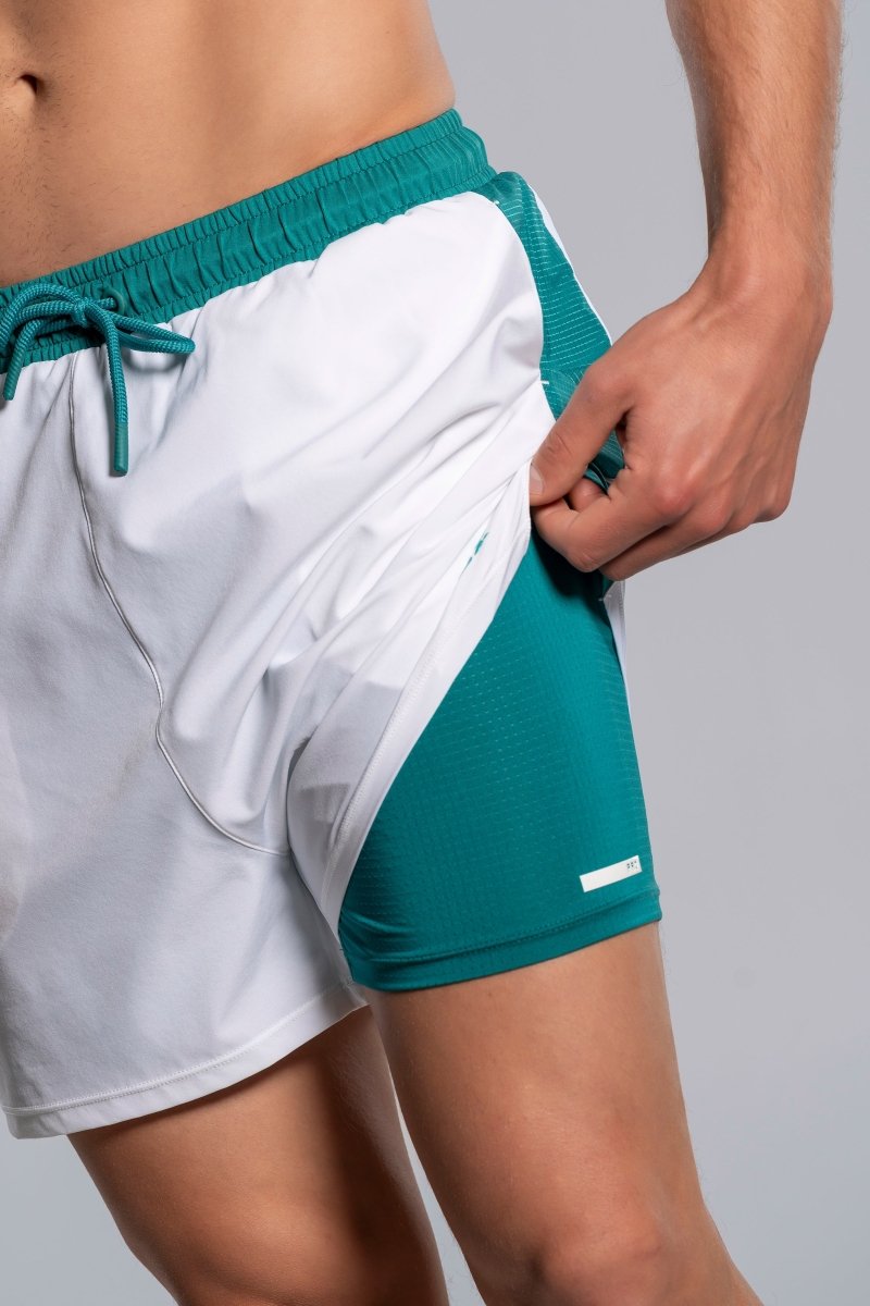 Short Hombre PRO White/Ivy Green - NOXhombreShorts
