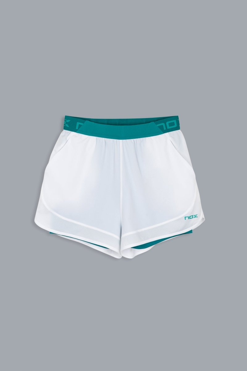 Short Mujer PRO White/Ivy Green - NOXmujerShorts