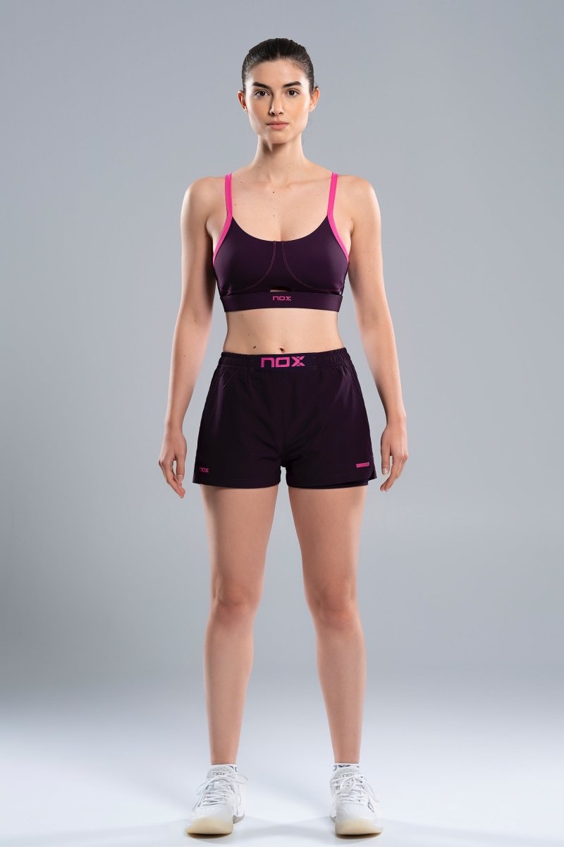 Sujetador Deportivo Mujer PRO Deep Purple - NOXfw25sujetador deportivo