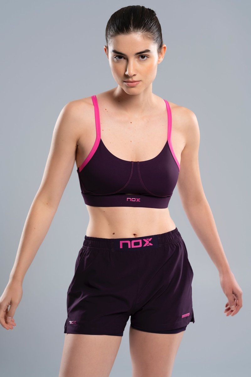 Sujetador Deportivo Mujer PRO Deep Purple - NOXfw25sujetador deportivo
