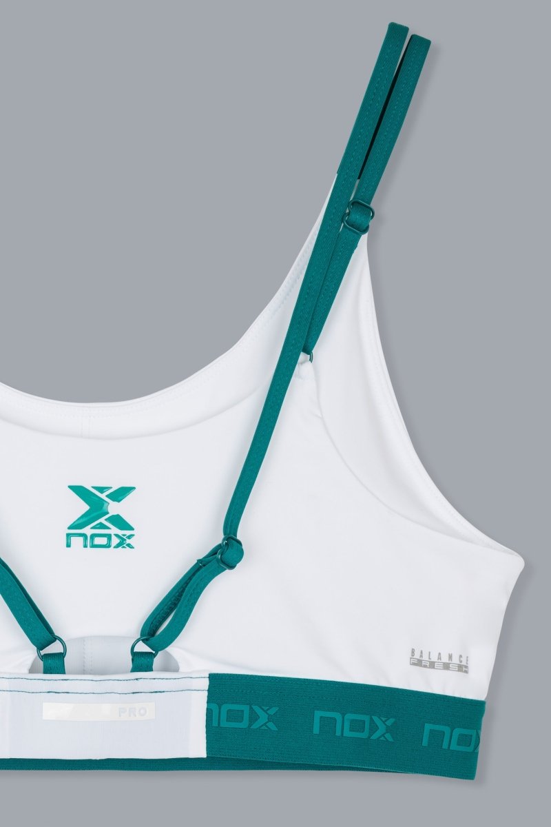 Sujetador Deportivo Mujer PRO White/Ivy Green - NOXmujerSujetador deportivo