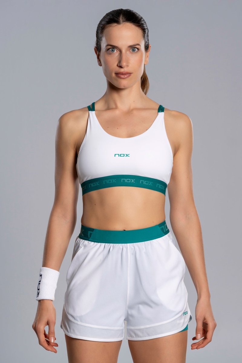 Sujetador Deportivo Mujer PRO White/Ivy Green - NOXmujerSujetador deportivo
