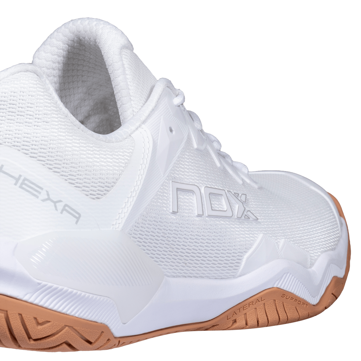 Zapatilla de Pickleball LUX HEXA White/Gum Rubber - NOXZapatillas Pickleball