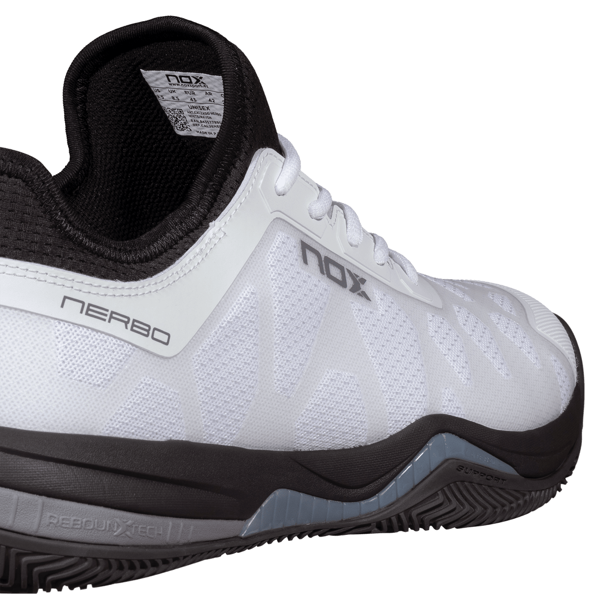 Zapatillas de Pádel NERBO White/Raven - NOX2026Zapatillas