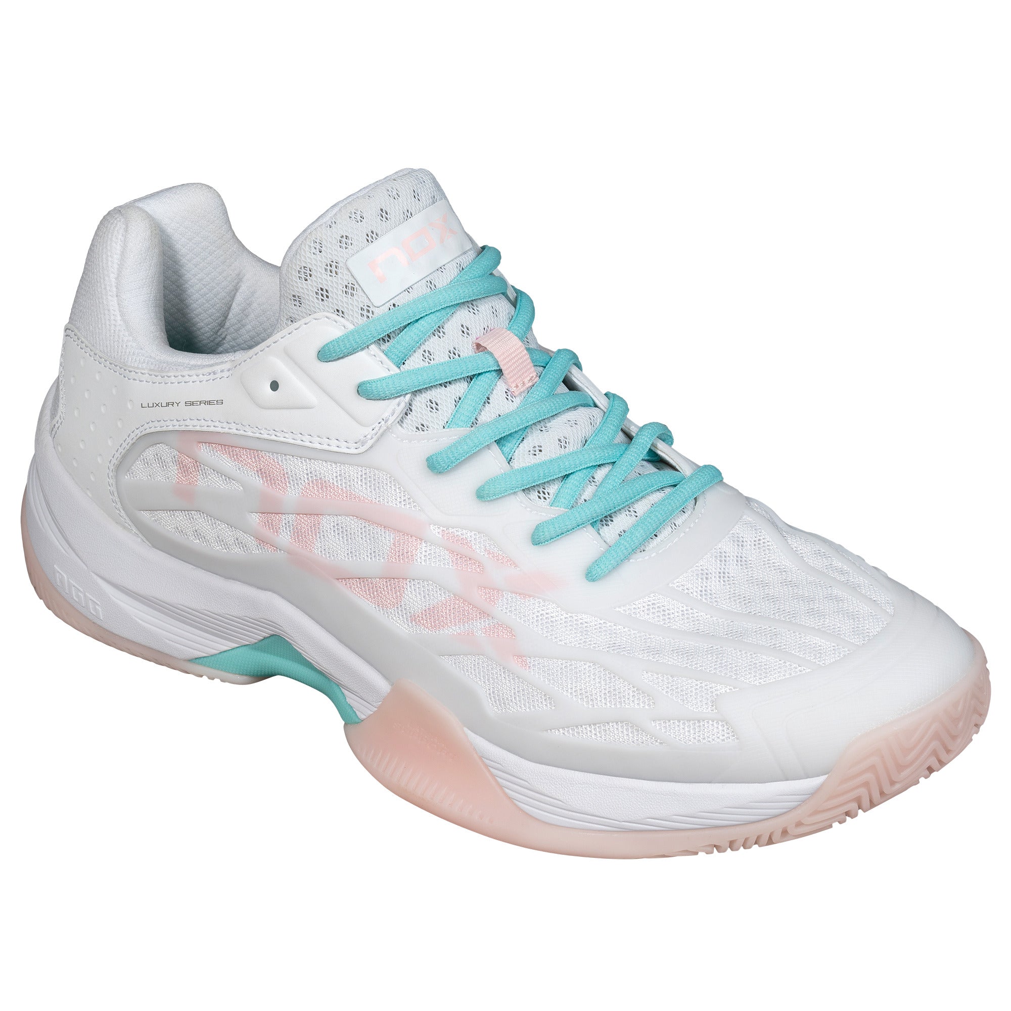 Padel shoes AT10 LUX White/Potpurri – NOX