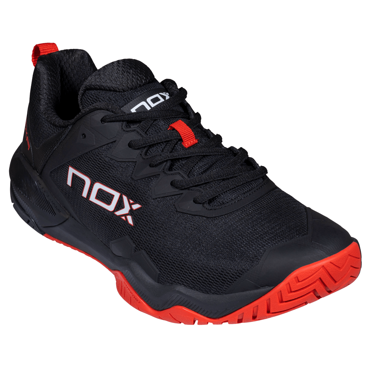 Zapatillas de Pickleball LUX HEXA Black/Molten Lava - NOXZapatillas Pickleball