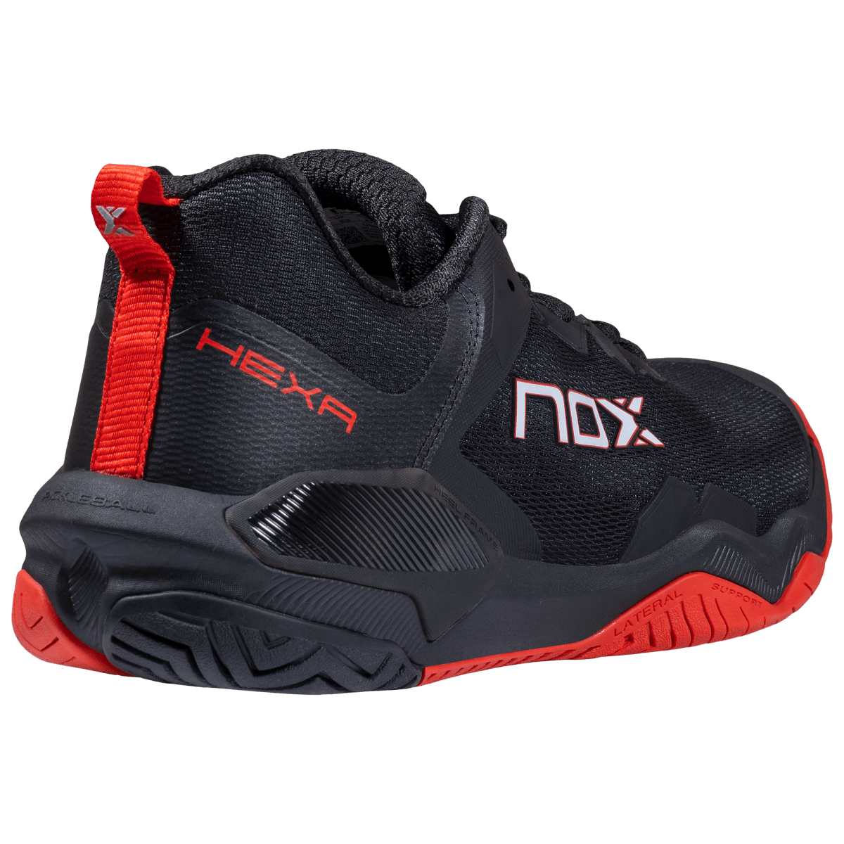 Zapatillas de Pickleball LUX HEXA Black/Molten Lava - NOXZapatillas Pickleball