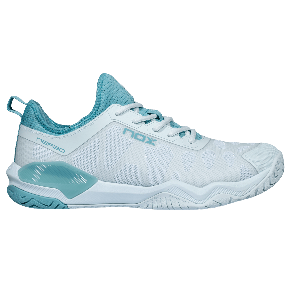 Zapatillas de Pickleball LUX NERBO Morning Mist/Turquoise - NOXZapatillas Pickleball