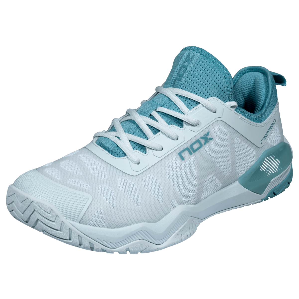 Zapatillas de Pickleball LUX NERBO Morning Mist/Turquoise - NOXZapatillas Pickleball