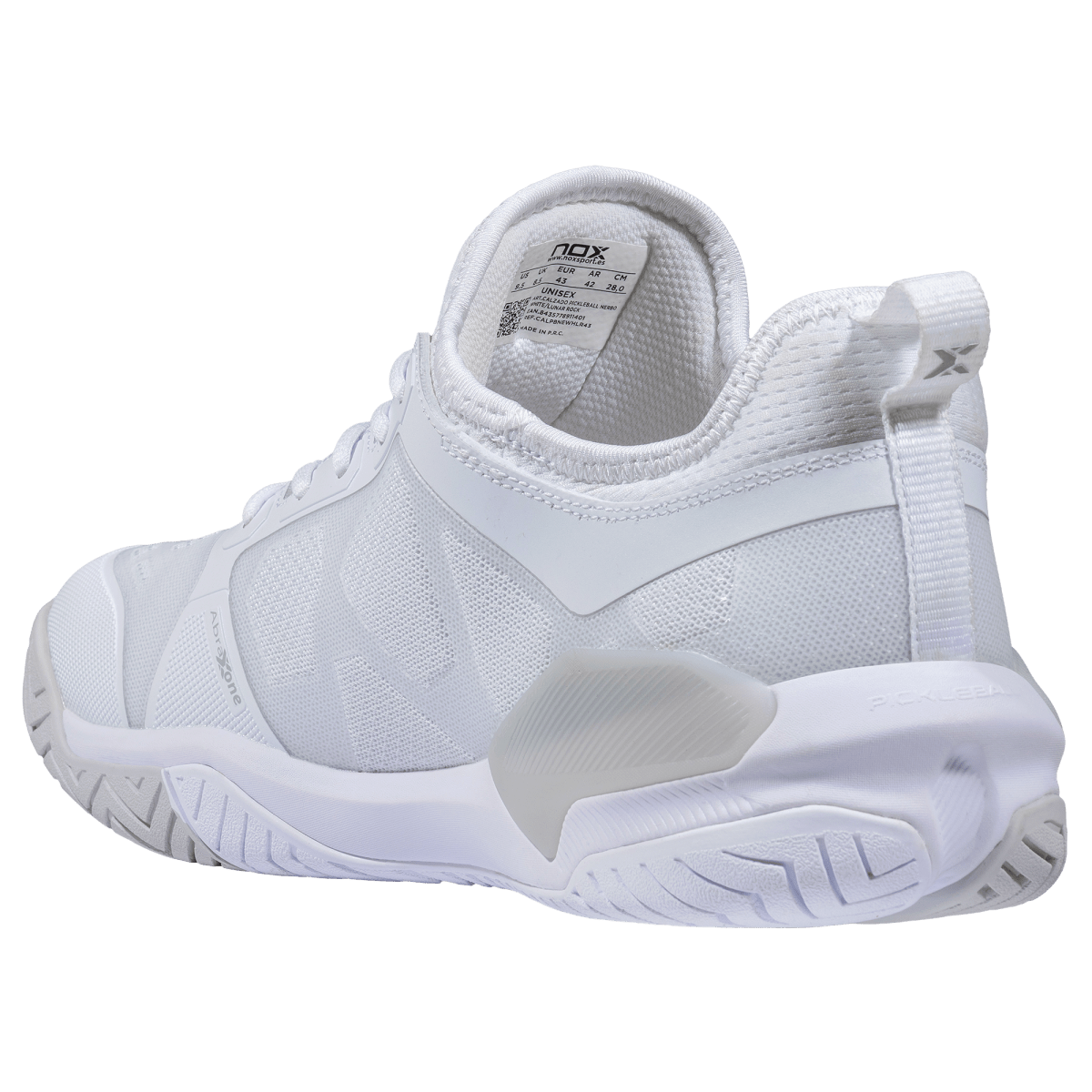 Zapatillas de Pickleball LUX NERBO White/Lunar Rock - NOXZapatillas Pickleball