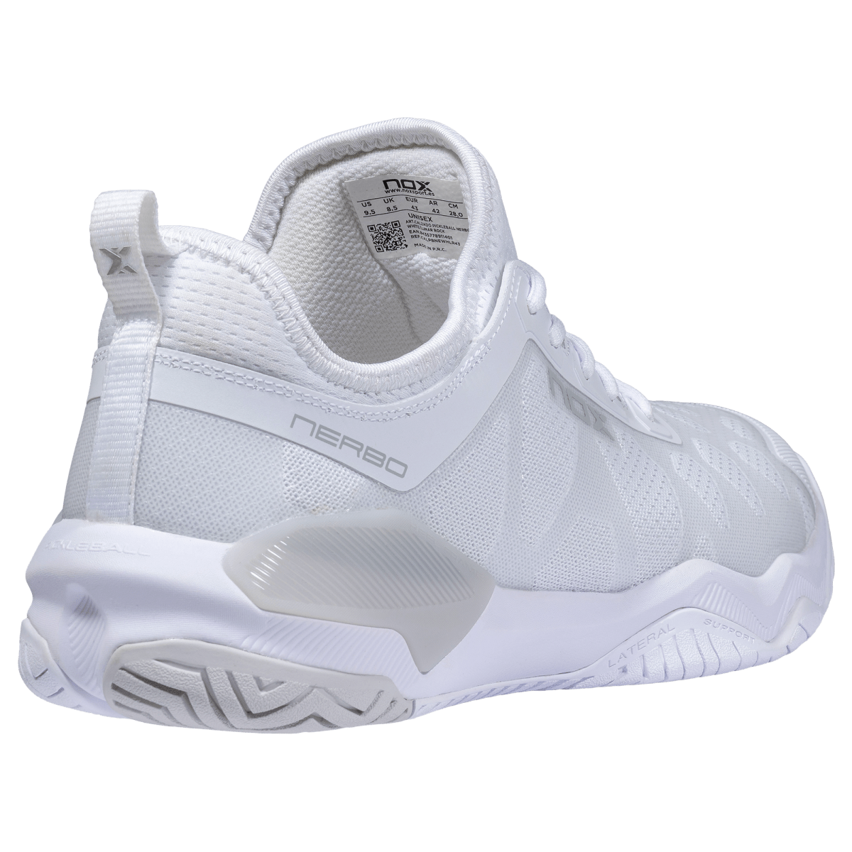 Zapatillas de Pickleball LUX NERBO White/Lunar Rock - NOXZapatillas Pickleball