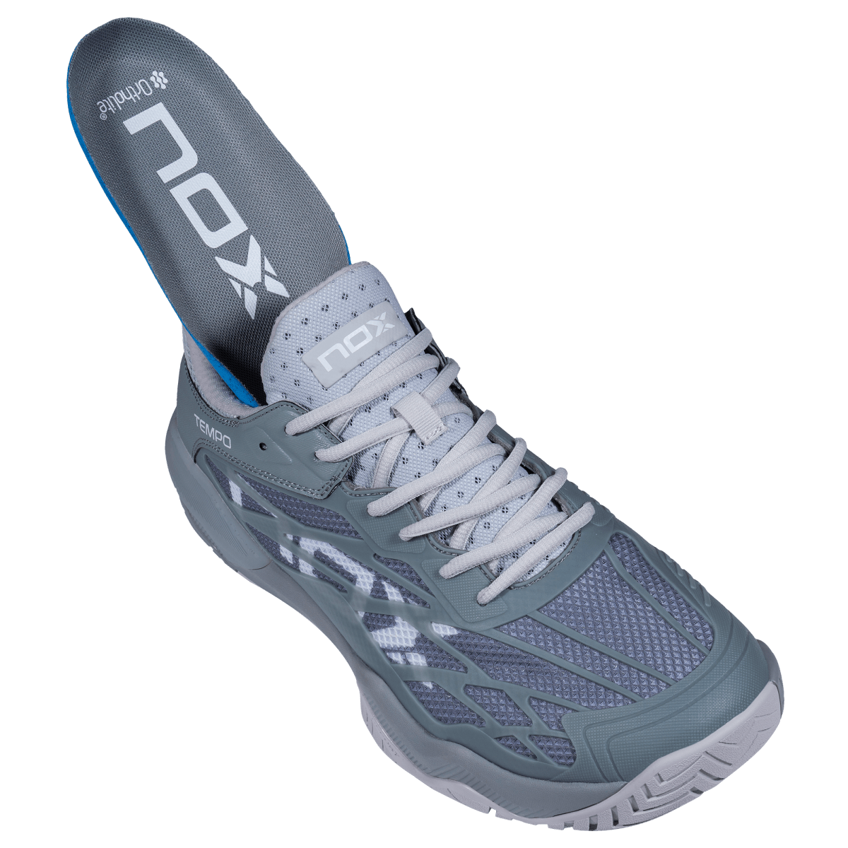 Zapatillas de Pickleball LUX TEMPO Ultimate Grey/White - NOXZapatillas Pickleball
