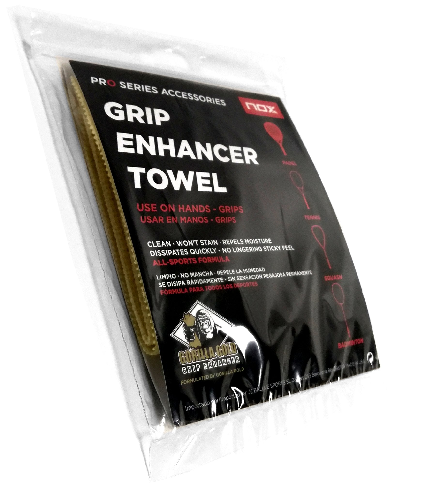 Caixa 24 unidades - Nox by Gorilla Padel Grip Enhancer Wipes